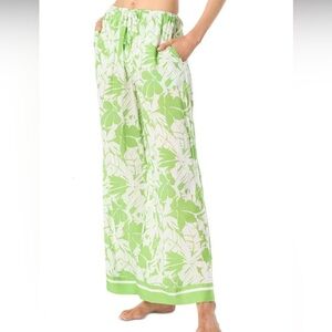 Michael Kors Green Apple Wide Leg CU Pant Lg